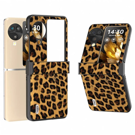 ABEEL For Oppo Find N3 Flip Case Hinge Protection Leopard Pattern Phone Cover