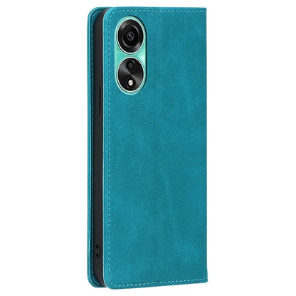 For Oppo A78 4G Case Calf Texture Leather Cover with Wallet Stand