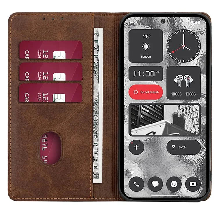 For Nothing Phone (2) Case Magnetic Auto Closing Phone Leather Cover