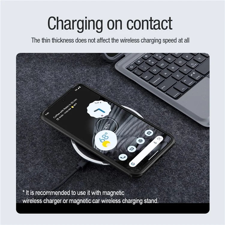 NILLKIN Frosted Shield Pro for Google Pixel 8 Phone Case Magnetic PC+TPU Cover