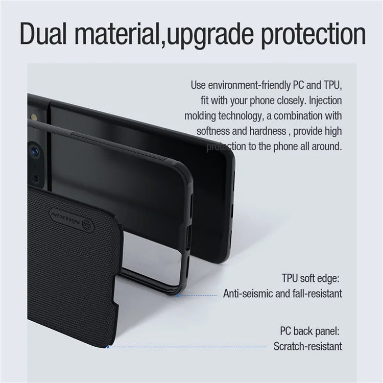 NILLKIN Frosted Shield Pro for Google Pixel 8 Phone Case Magnetic PC+TPU Cover