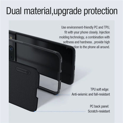 NILLKIN Frosted Shield Pro for Google Pixel 8 Phone Case Magnetic PC+TPU Cover