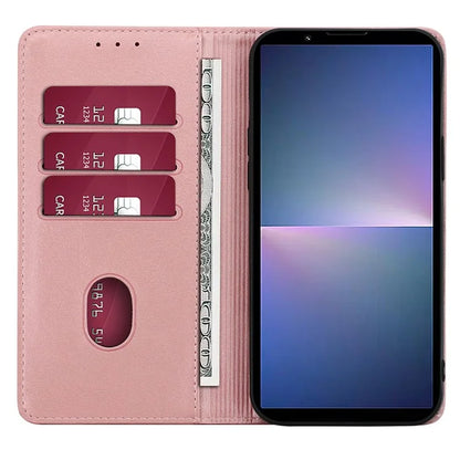 For Sony Xperia 5 V Case Magnetic Closure Wallet Leather Cover