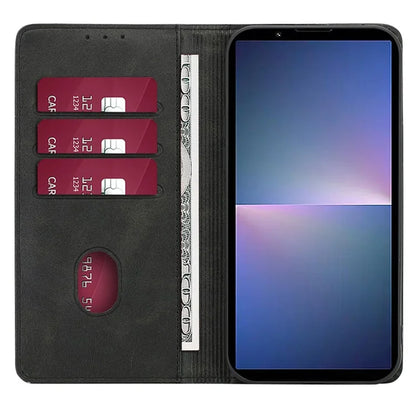 For Sony Xperia 5 V Case Magnetic Closure Wallet Leather Cover
