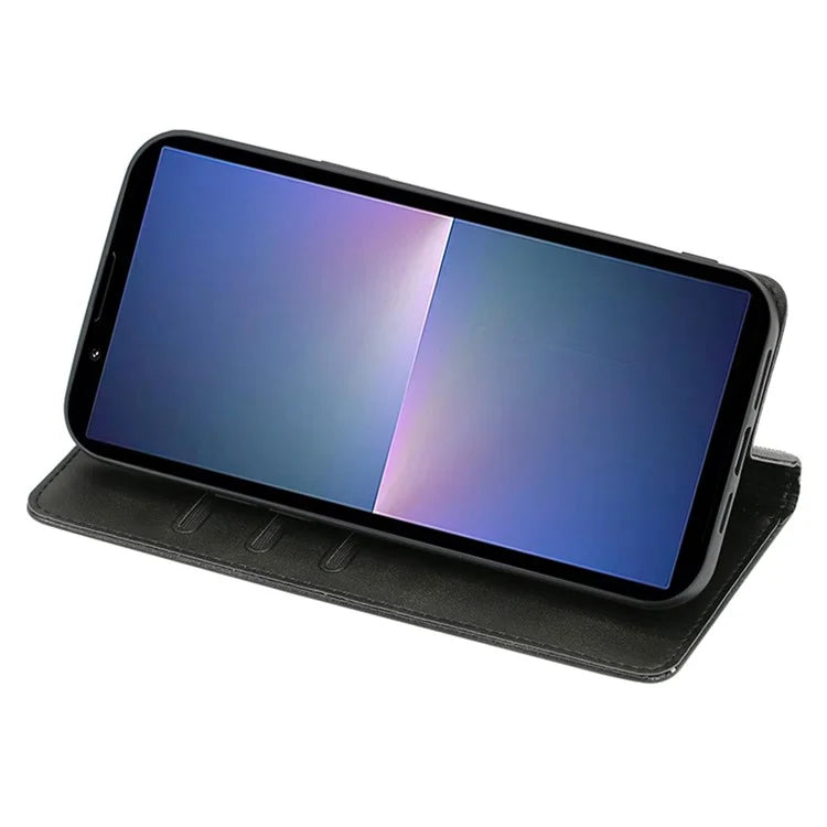 For Sony Xperia 5 V Case Magnetic Closure Wallet Leather Cover