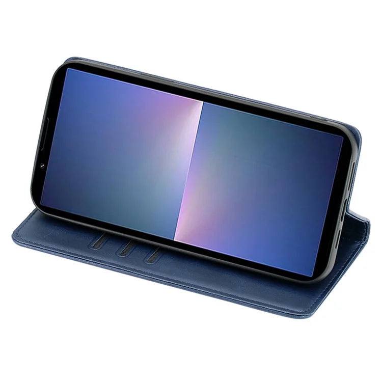 For Sony Xperia 5 V Case Magnetic Closure Wallet Leather Cover