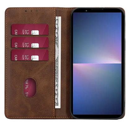 For Sony Xperia 5 V Case Magnetic Closure Wallet Leather Cover