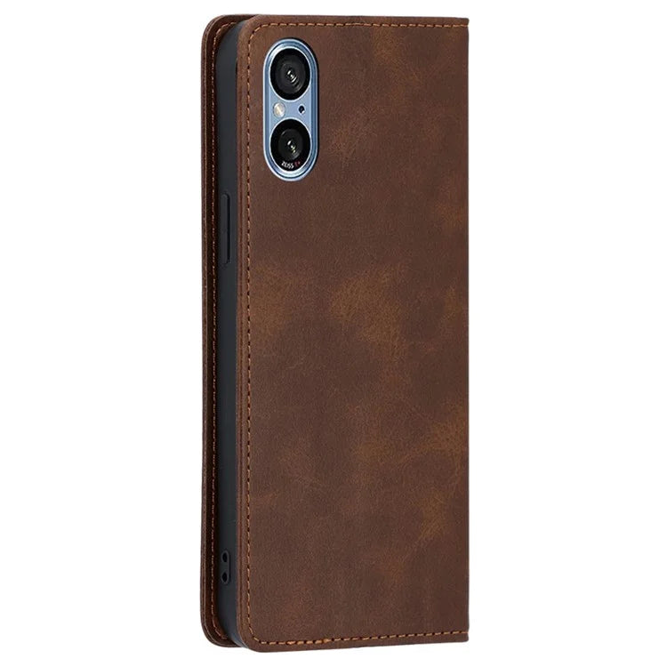 For Sony Xperia 5 V Case Magnetic Closure Wallet Leather Cover