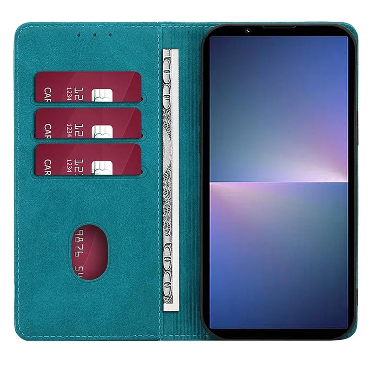 For Sony Xperia 5 V Case Magnetic Closure Wallet Leather Cover