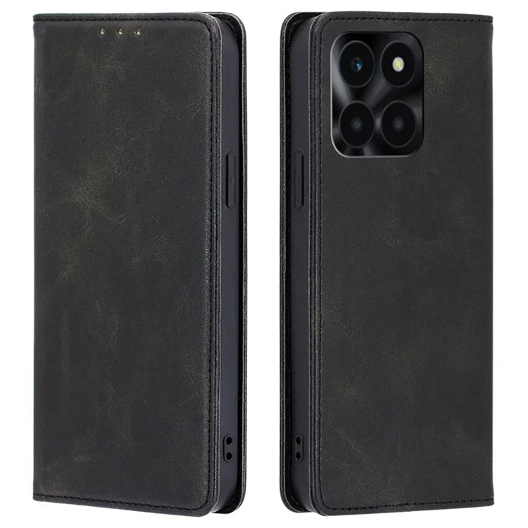 For Honor X6a 4G Leather Case Magnetic Auto Closing Phone Cover