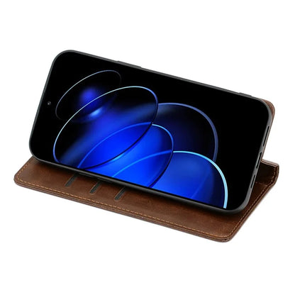 For Honor X6a 4G Leather Case Magnetic Auto Closing Phone Cover