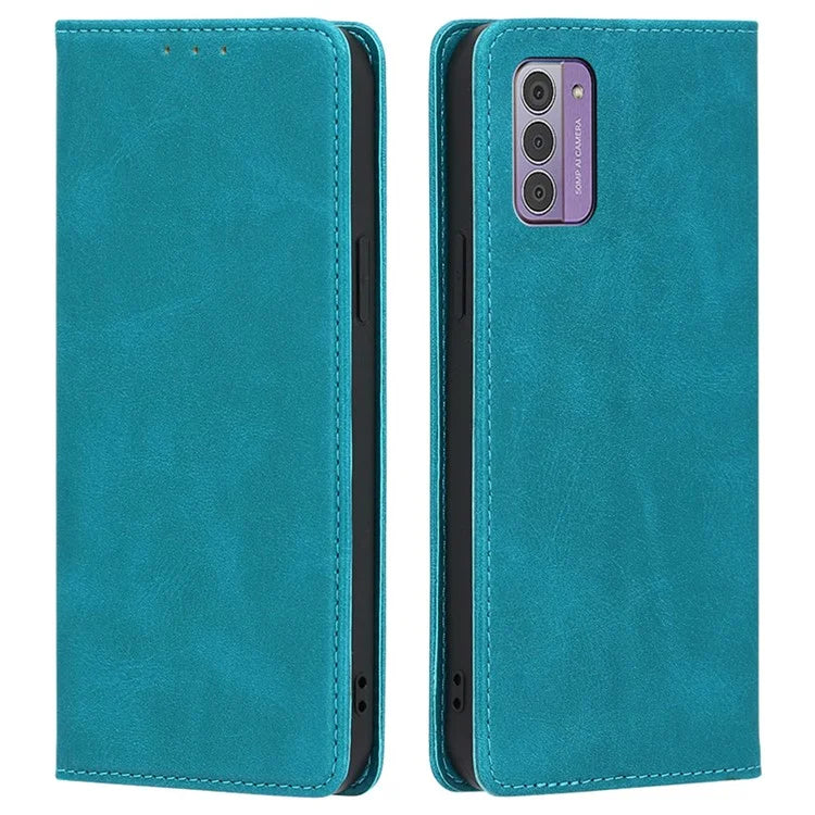 For Nokia G42 Case Leather Calf Texture Phone Protector with Magnetic Closure