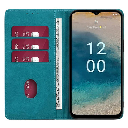 For Nokia G42 Case Leather Calf Texture Phone Protector with Magnetic Closure