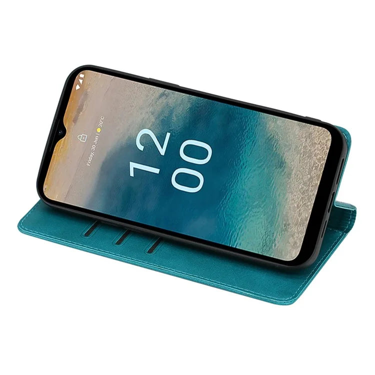 For Nokia G42 Case Leather Calf Texture Phone Protector with Magnetic Closure