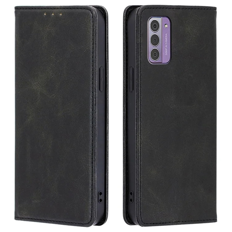 For Nokia G42 Case Leather Calf Texture Phone Protector with Magnetic Closure