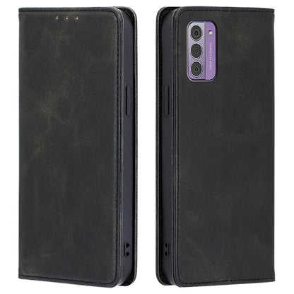 For Nokia G42 Case Leather Calf Texture Phone Protector with Magnetic Closure