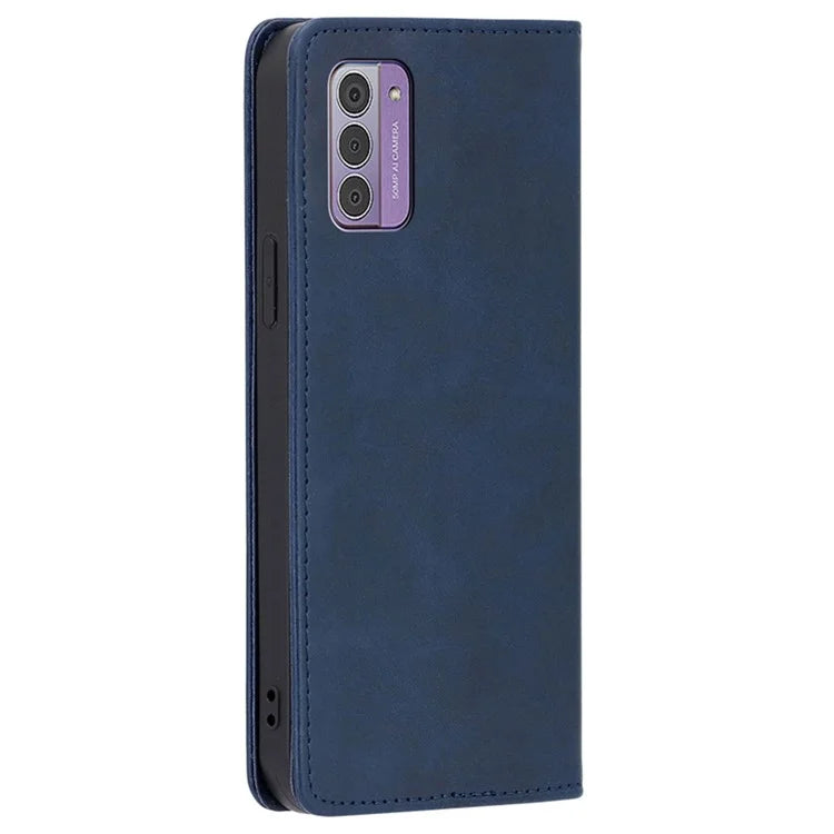 For Nokia G42 Case Leather Calf Texture Phone Protector with Magnetic Closure