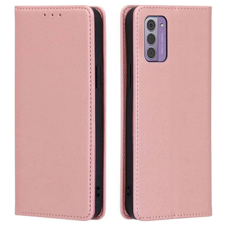 For Nokia G42 Case Leather Calf Texture Phone Protector with Magnetic Closure