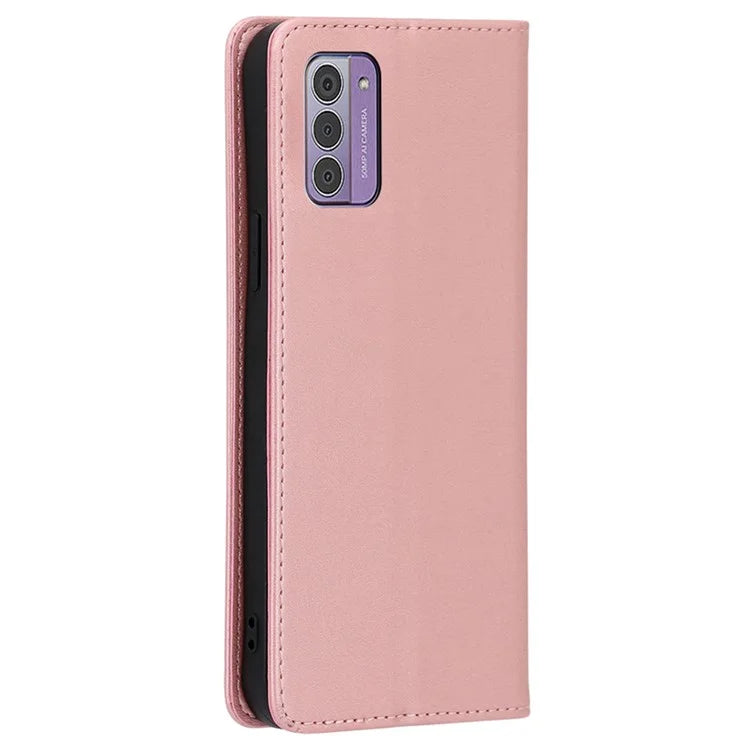 For Nokia G42 Case Leather Calf Texture Phone Protector with Magnetic Closure