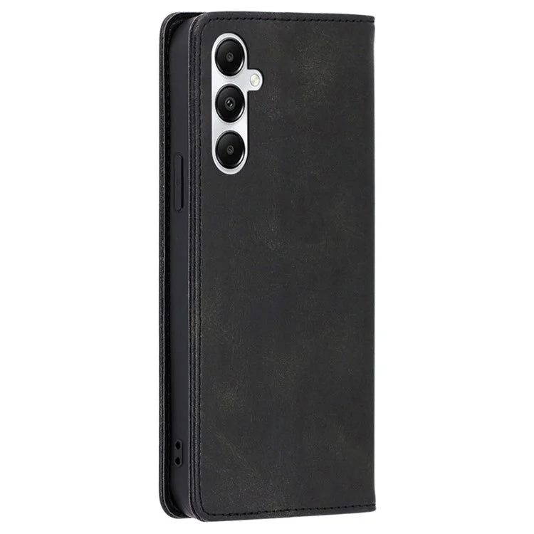 For Samsung Galaxy A05s 4G Phone Case PU Leather+TPU Calf Texture Stand Cover