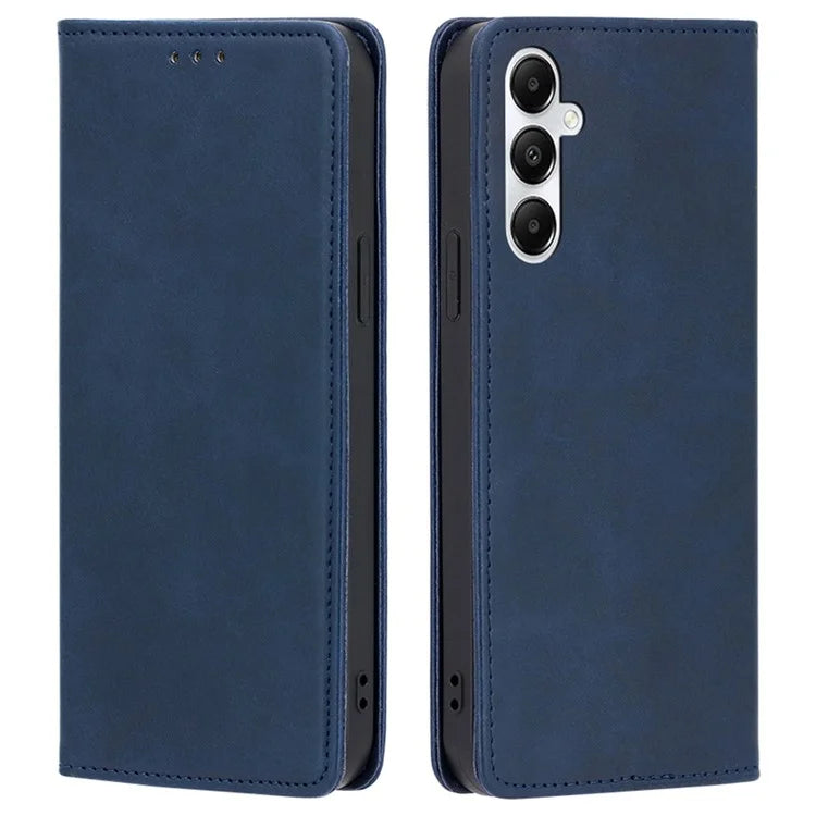 For Samsung Galaxy A05s 4G Phone Case PU Leather+TPU Calf Texture Stand Cover