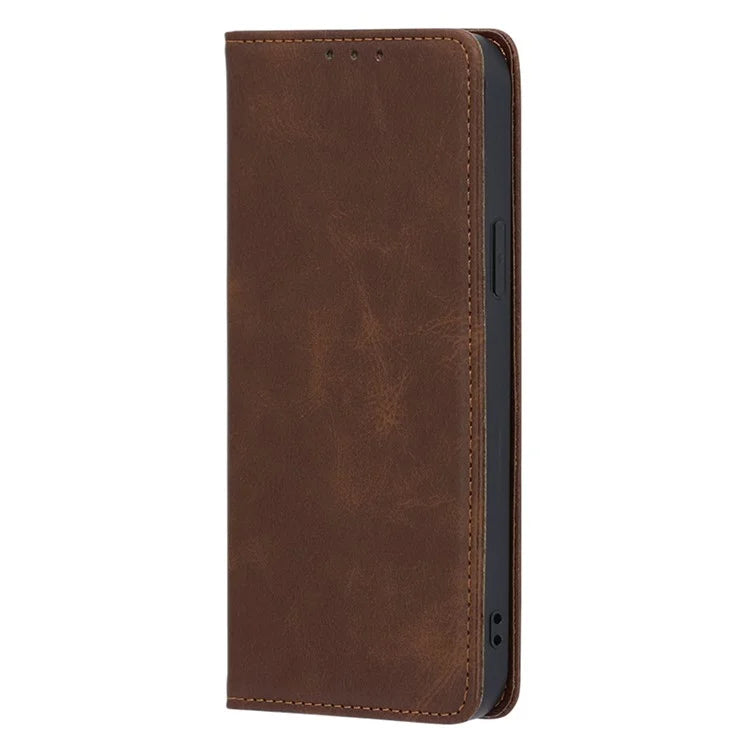For Samsung Galaxy A05 4G Case PU Leather+TPU Calf Texture Stand Cell Phone Cover
