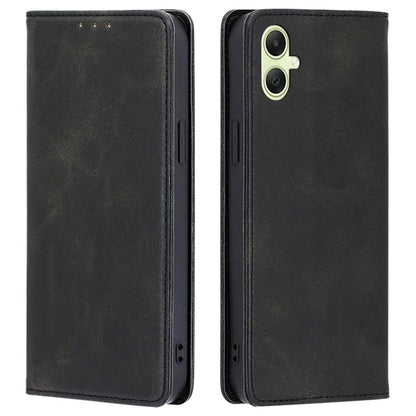 For Samsung Galaxy A05 4G Case PU Leather+TPU Calf Texture Stand Cell Phone Cover