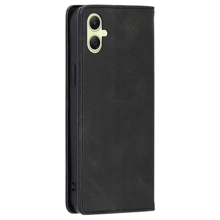 For Samsung Galaxy A05 4G Case PU Leather+TPU Calf Texture Stand Cell Phone Cover