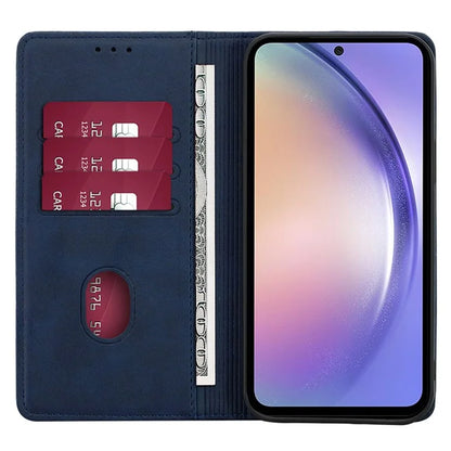 For Samsung Galaxy A05 4G Case PU Leather+TPU Calf Texture Stand Cell Phone Cover