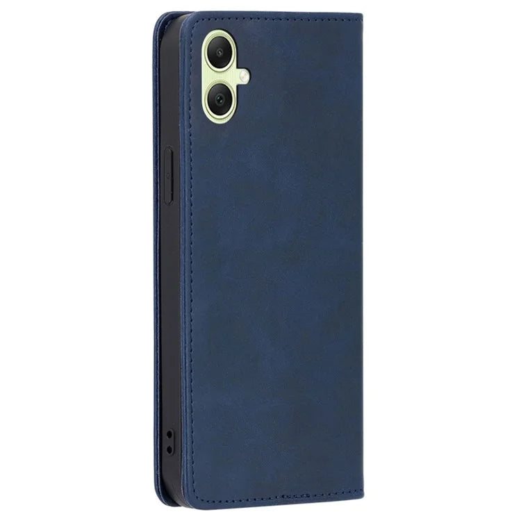 For Samsung Galaxy A05 4G Case PU Leather+TPU Calf Texture Stand Cell Phone Cover