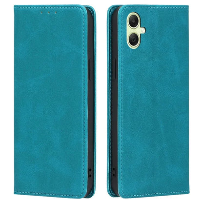 For Samsung Galaxy A05 4G Case PU Leather+TPU Calf Texture Stand Cell Phone Cover
