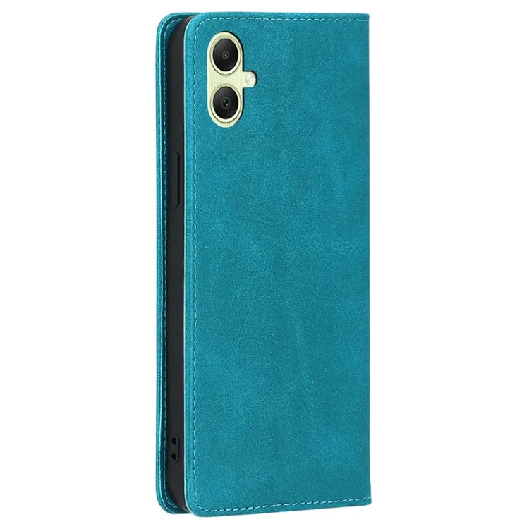 For Samsung Galaxy A05 4G Case PU Leather+TPU Calf Texture Stand Cell Phone Cover