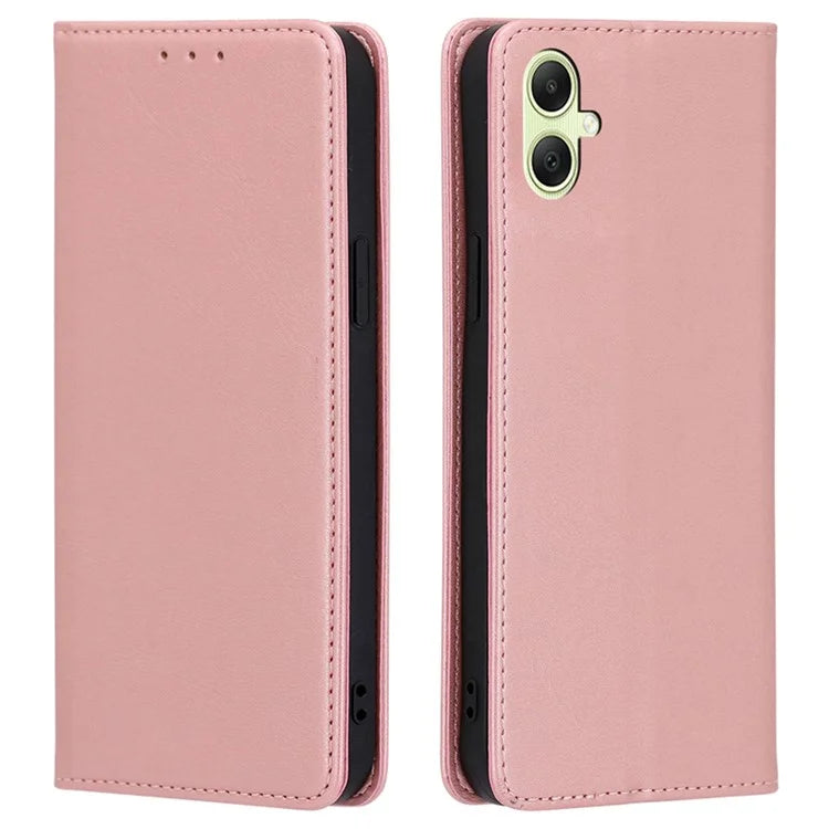 For Samsung Galaxy A05 4G Case PU Leather+TPU Calf Texture Stand Cell Phone Cover