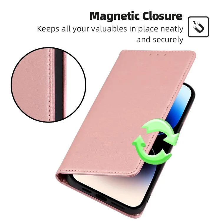 For Samsung Galaxy A05 4G Case PU Leather+TPU Calf Texture Stand Cell Phone Cover