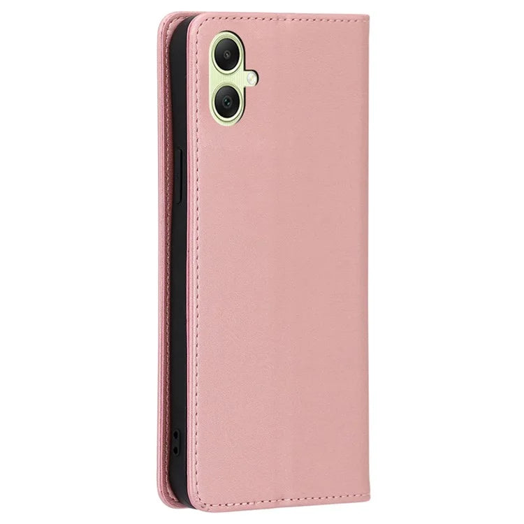 For Samsung Galaxy A05 4G Case PU Leather+TPU Calf Texture Stand Cell Phone Cover
