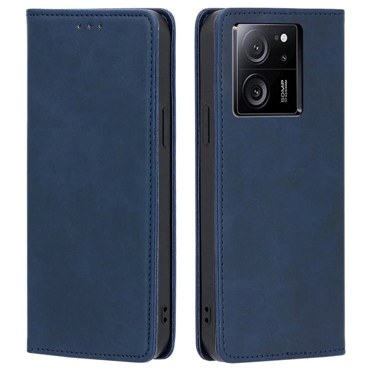 For Xiaomi Redmi K60 Ultra / 13T / 13T Pro Phone Case Anti-drop PU Leather Calf Texture Stand Wallet Cover