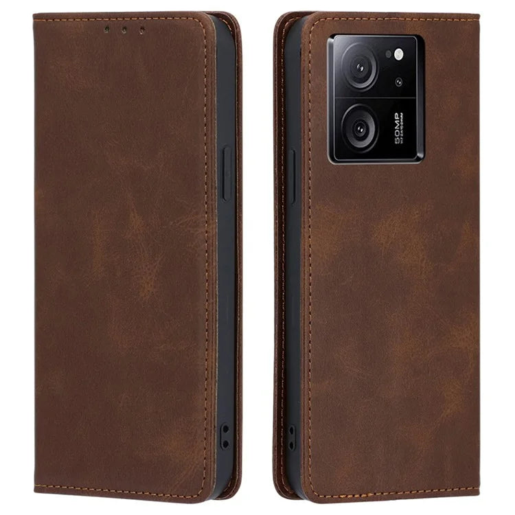 For Xiaomi Redmi K60 Ultra / 13T / 13T Pro Phone Case Anti-drop PU Leather Calf Texture Stand Wallet Cover