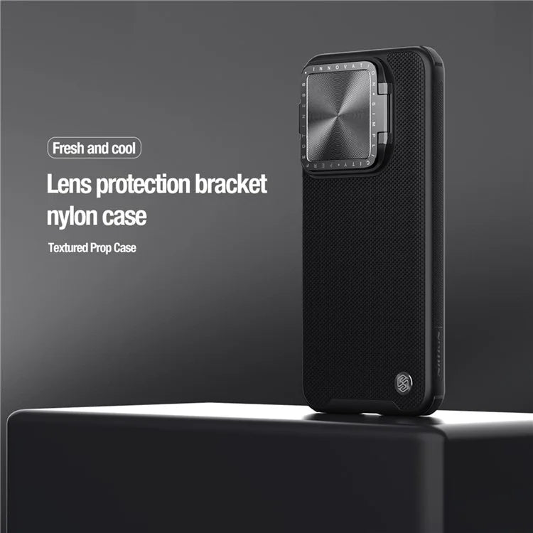 NILLKIN For Xiaomi 14 Pro Phone Case Textured Prop PC+TPU Kickstand Cover with Lens Lid