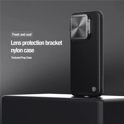 NILLKIN For Xiaomi 14 Pro Phone Case Textured Prop PC+TPU Kickstand Cover with Lens Lid