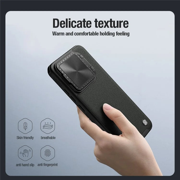 NILLKIN CamShield Prop For Xiaomi 14 Pro Case Leather+PC+TPU Phone Cover