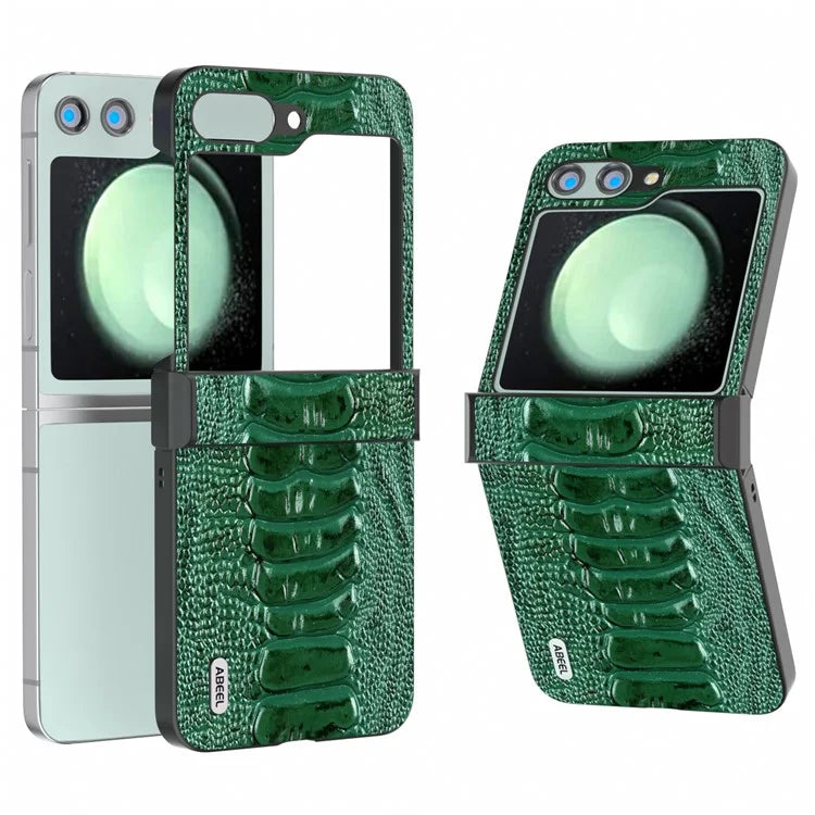 ABEEL For Samsung Galaxy Z Flip5 5G Case Crocodile Texture Hinge Protection Phone Cover