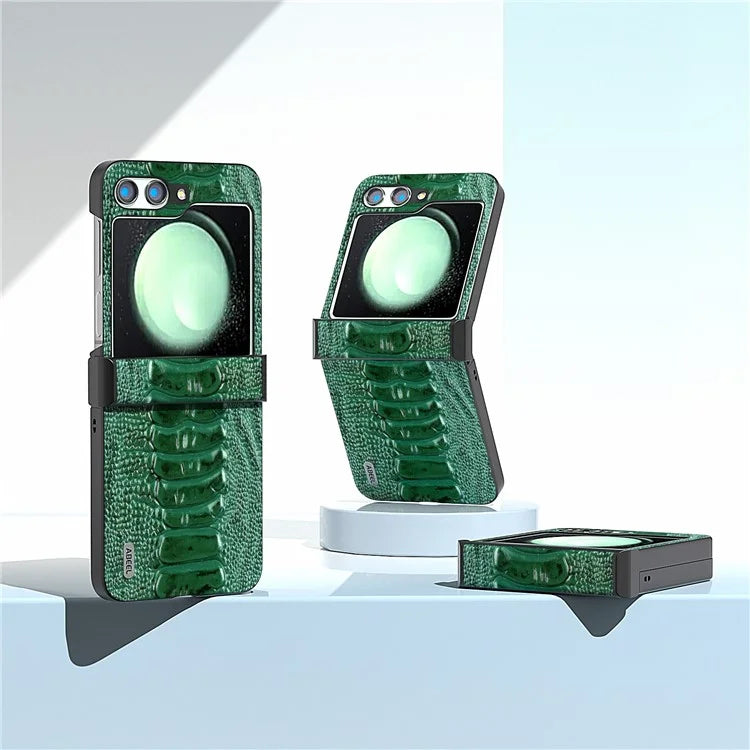 ABEEL For Samsung Galaxy Z Flip5 5G Case Crocodile Texture Hinge Protection Phone Cover