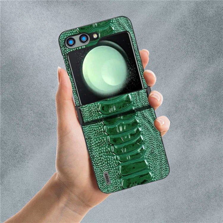 ABEEL For Samsung Galaxy Z Flip5 5G Case Crocodile Texture Hinge Protection Phone Cover
