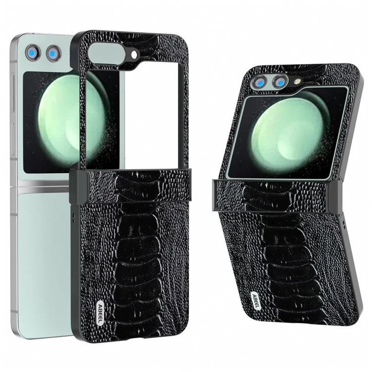 ABEEL For Samsung Galaxy Z Flip5 5G Case Crocodile Texture Hinge Protection Phone Cover