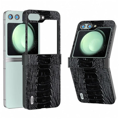 ABEEL For Samsung Galaxy Z Flip5 5G Case Crocodile Texture Hinge Protection Phone Cover
