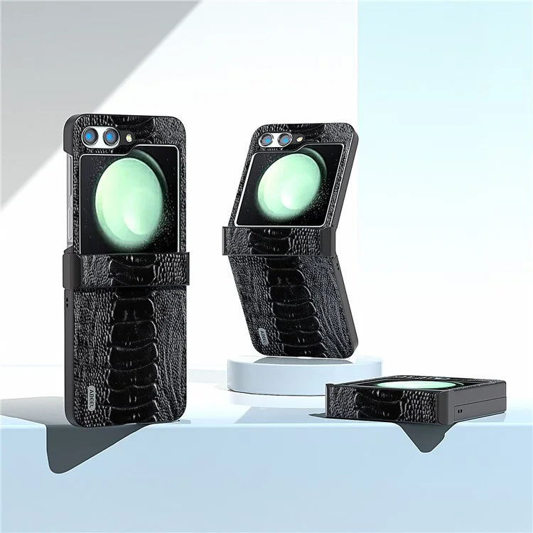 ABEEL For Samsung Galaxy Z Flip5 5G Case Crocodile Texture Hinge Protection Phone Cover