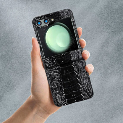 ABEEL For Samsung Galaxy Z Flip5 5G Case Crocodile Texture Hinge Protection Phone Cover