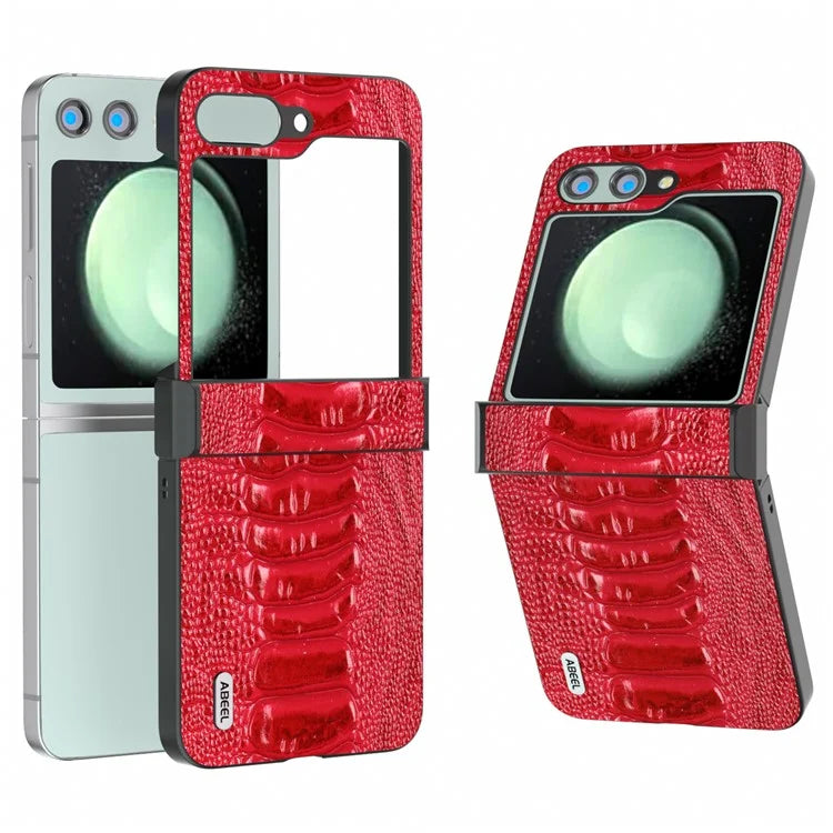 ABEEL For Samsung Galaxy Z Flip5 5G Case Crocodile Texture Hinge Protection Phone Cover