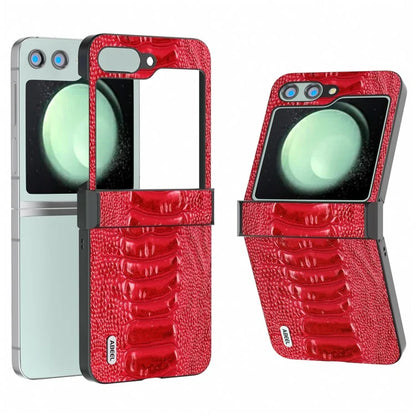 ABEEL For Samsung Galaxy Z Flip5 5G Case Crocodile Texture Hinge Protection Phone Cover