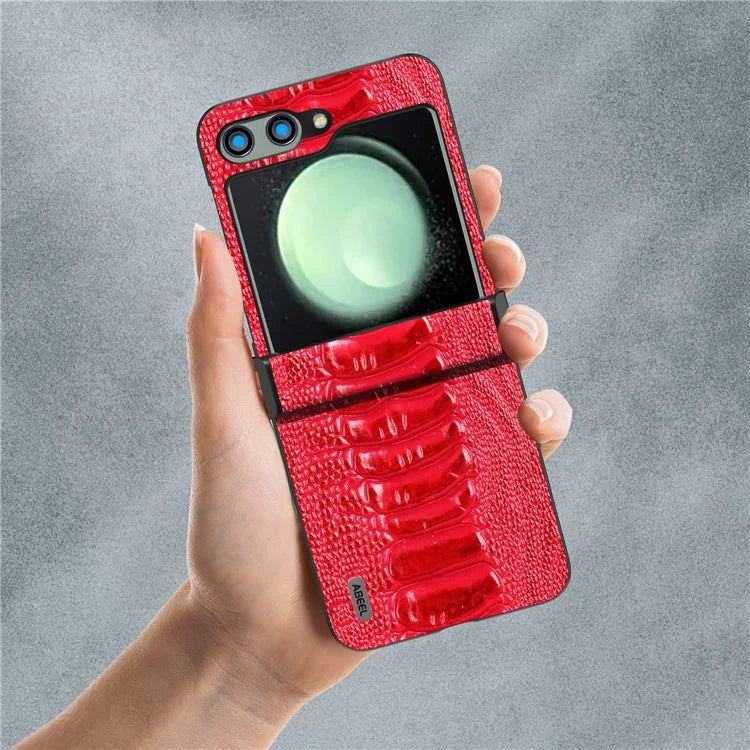 ABEEL For Samsung Galaxy Z Flip5 5G Case Crocodile Texture Hinge Protection Phone Cover
